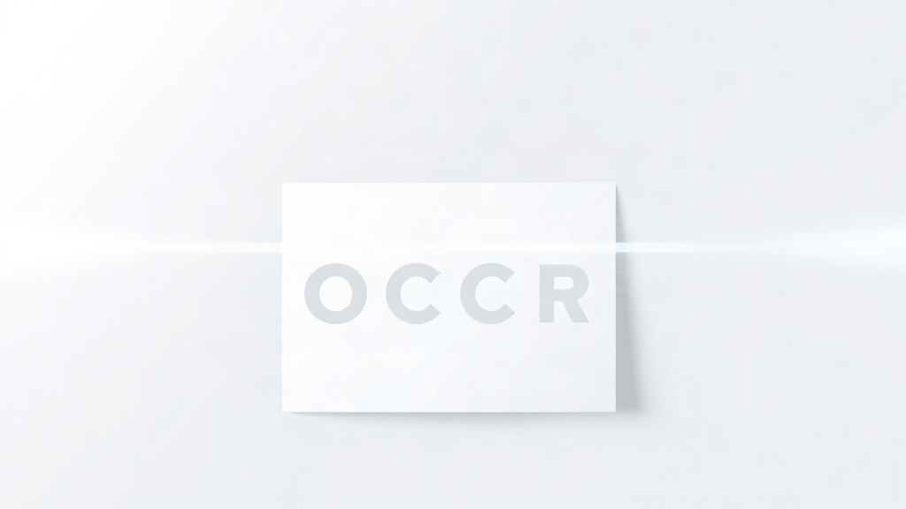 OCR 문자인식 원리와 활용을 상징하는 추상 이미지
