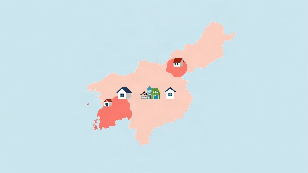 청약 1순위 요건 지역별 차이를 나타내는 한국 지도 일러스트